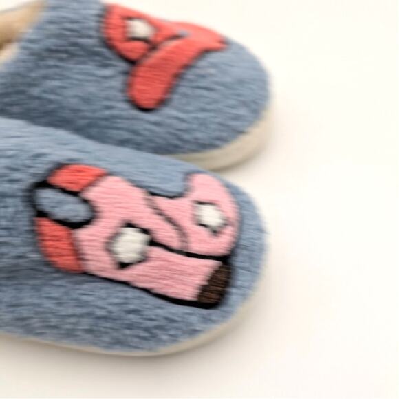 MIA Boot & Cowgirl Hat Western Fuzzy Rodeo Slippers Blue Size US12M EU30 - Picture 9 of 9